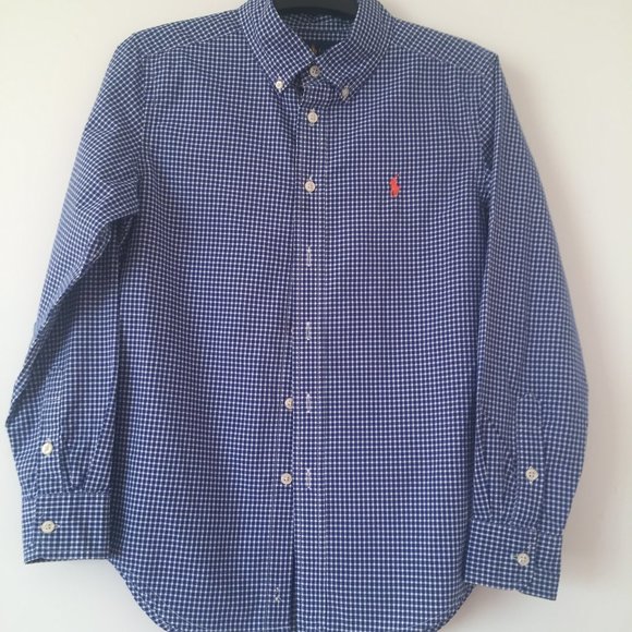 RALPH LAUREN TWO (BLUE AND RED) SHIRTS FOR BOYS, SZ. 10-12 - Picture 1 of 9